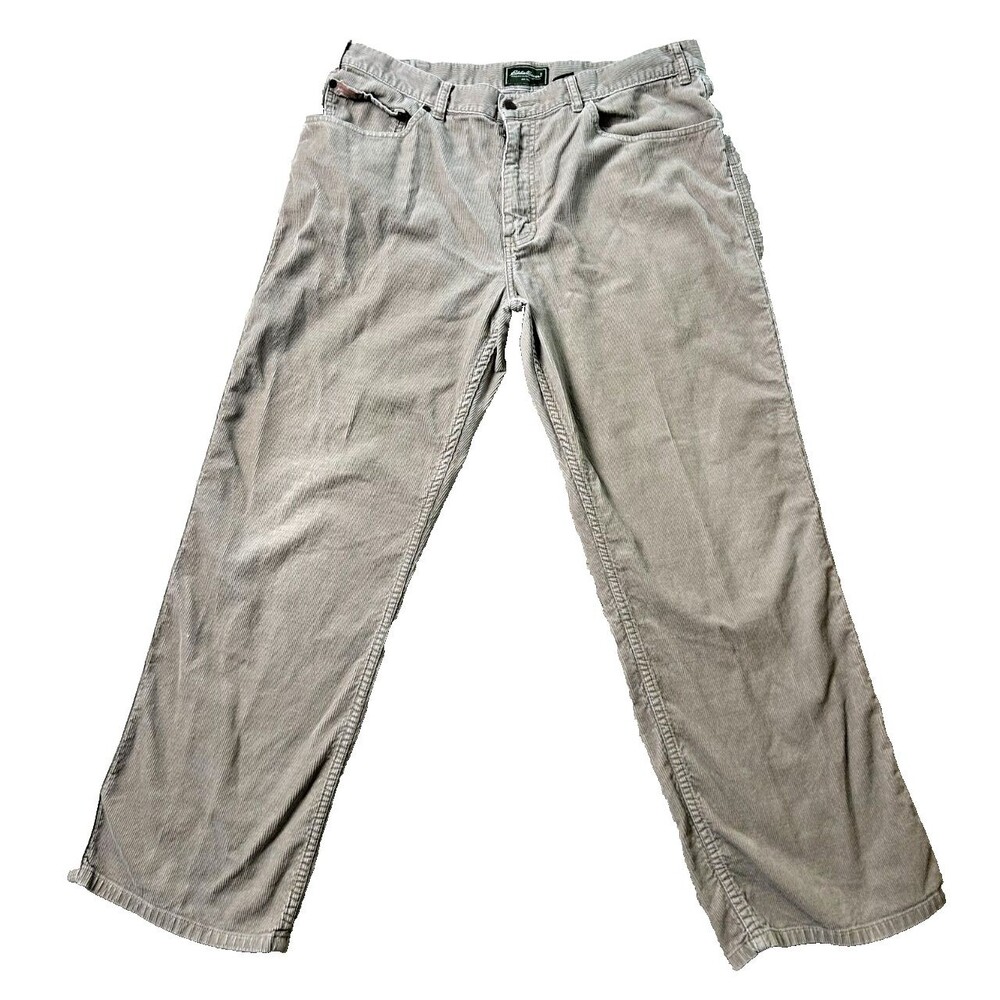 Eddie Bauer Men's Corduroy Pants Size 38x30 Khaki  Straight Leg